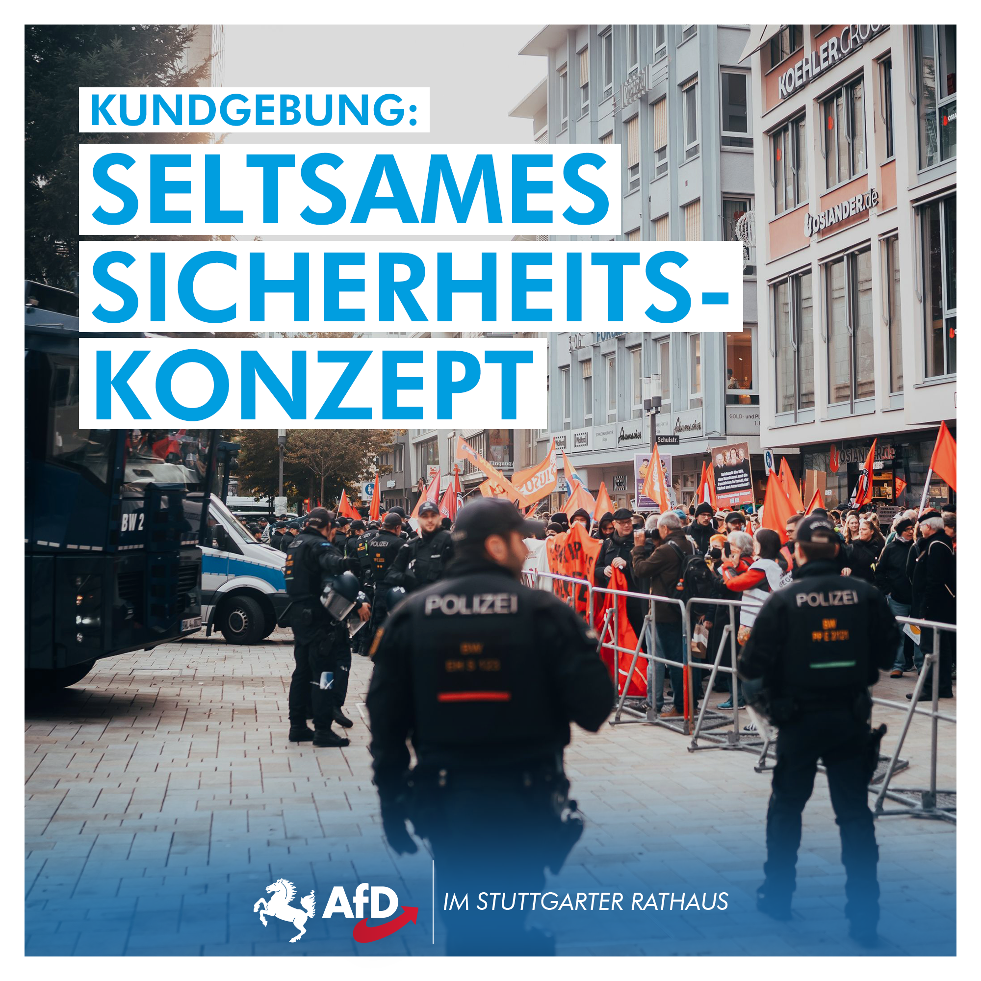 Kundgebung: Seltsames Sicherheitskonzept