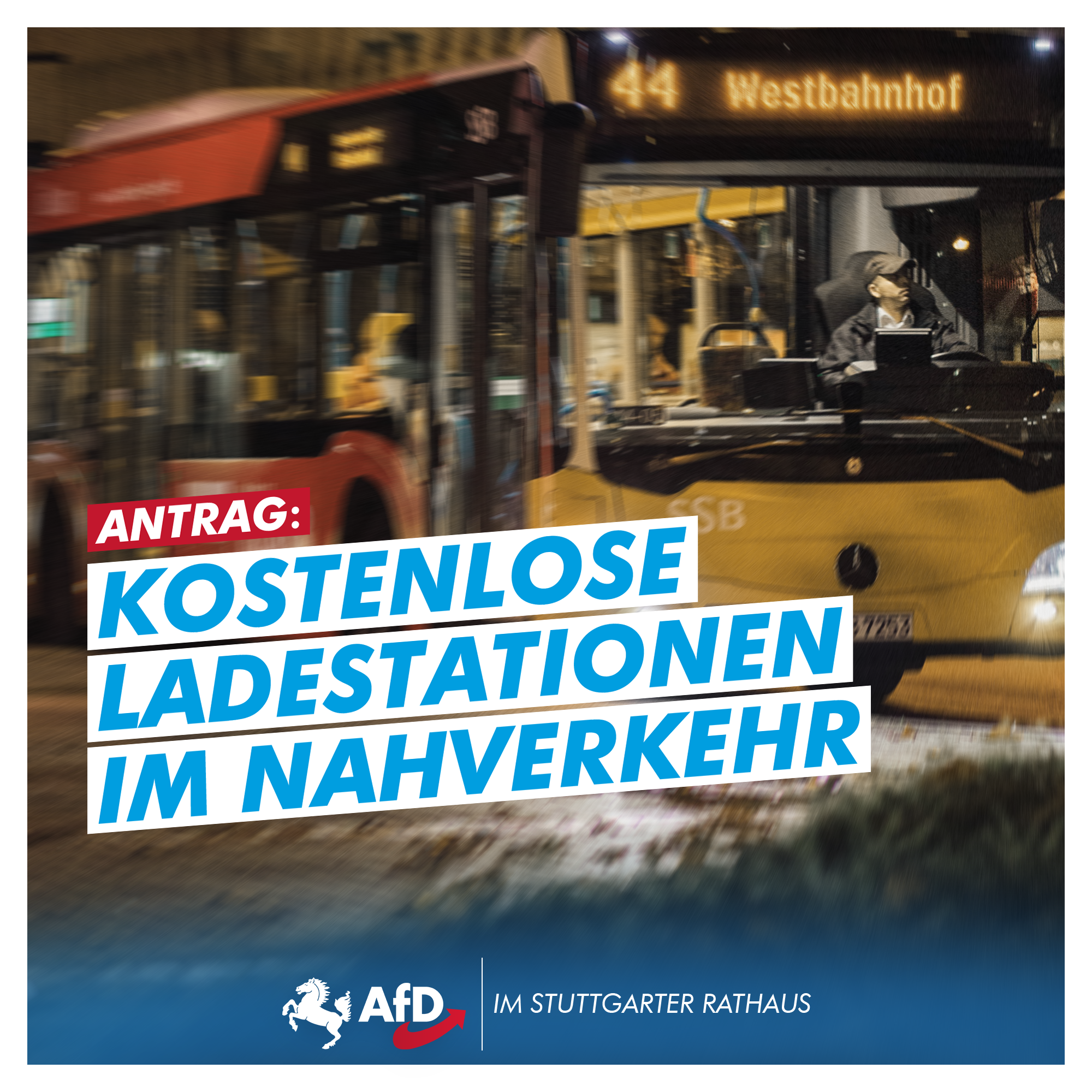 Antrag: Kostenlose Ladestationen im Nahverkehr