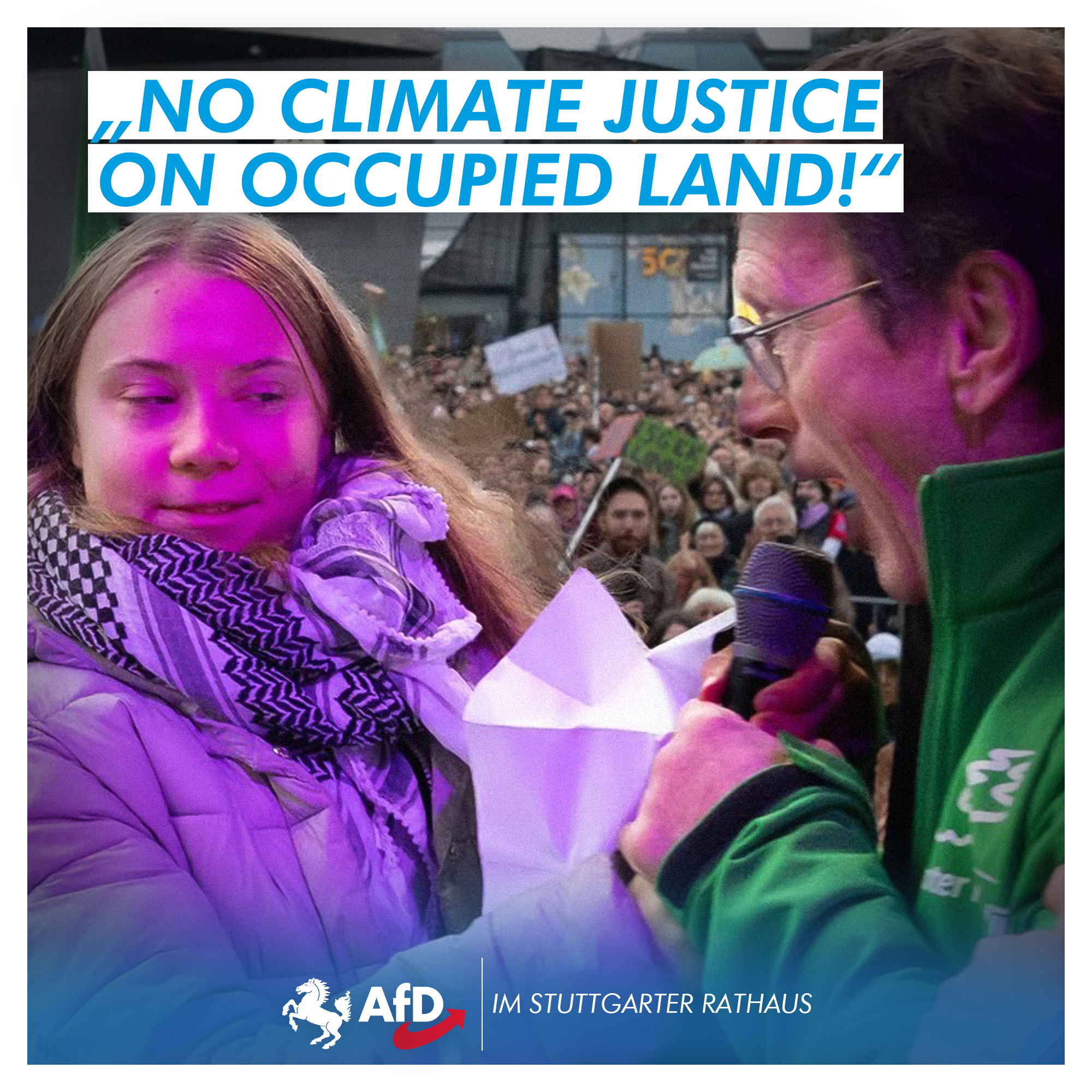 “No climate justice on occupied land.”