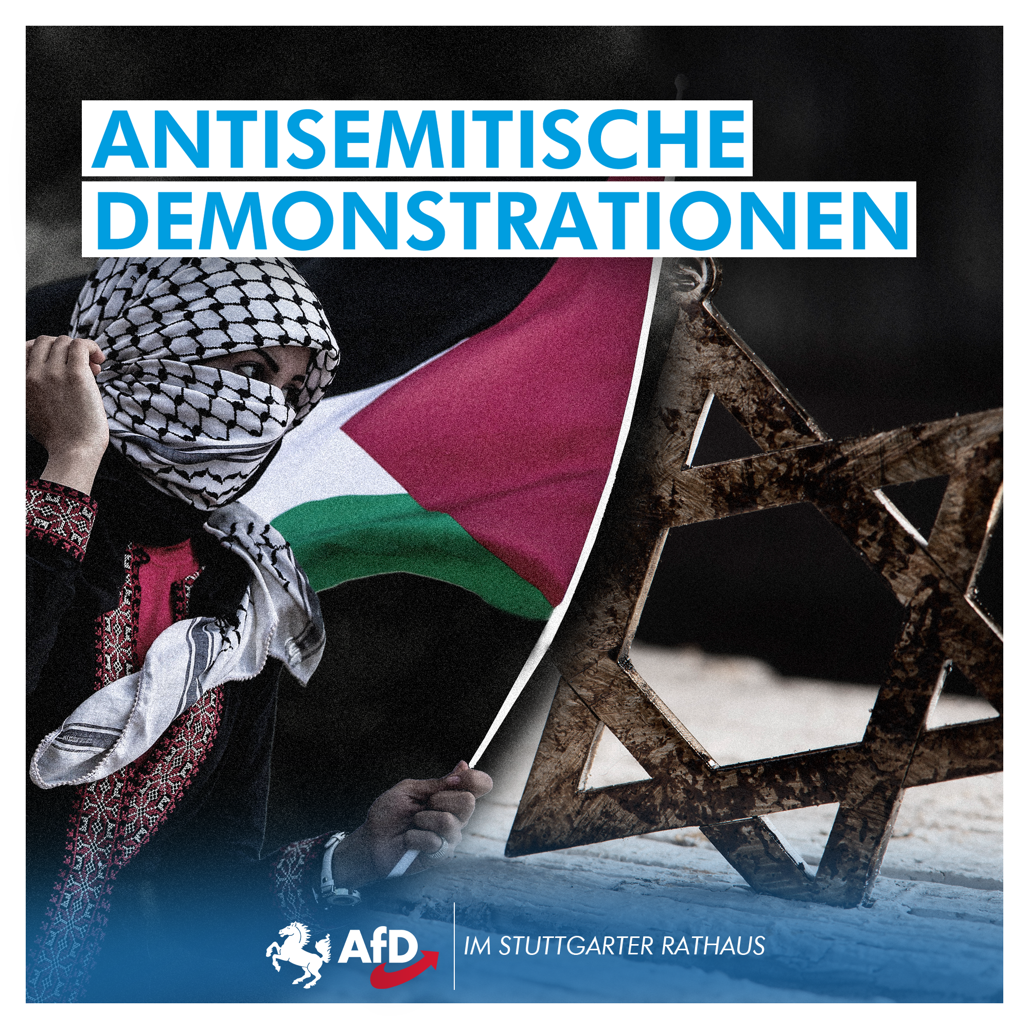 Offen antisemitische Demonstrationen in Stuttgart