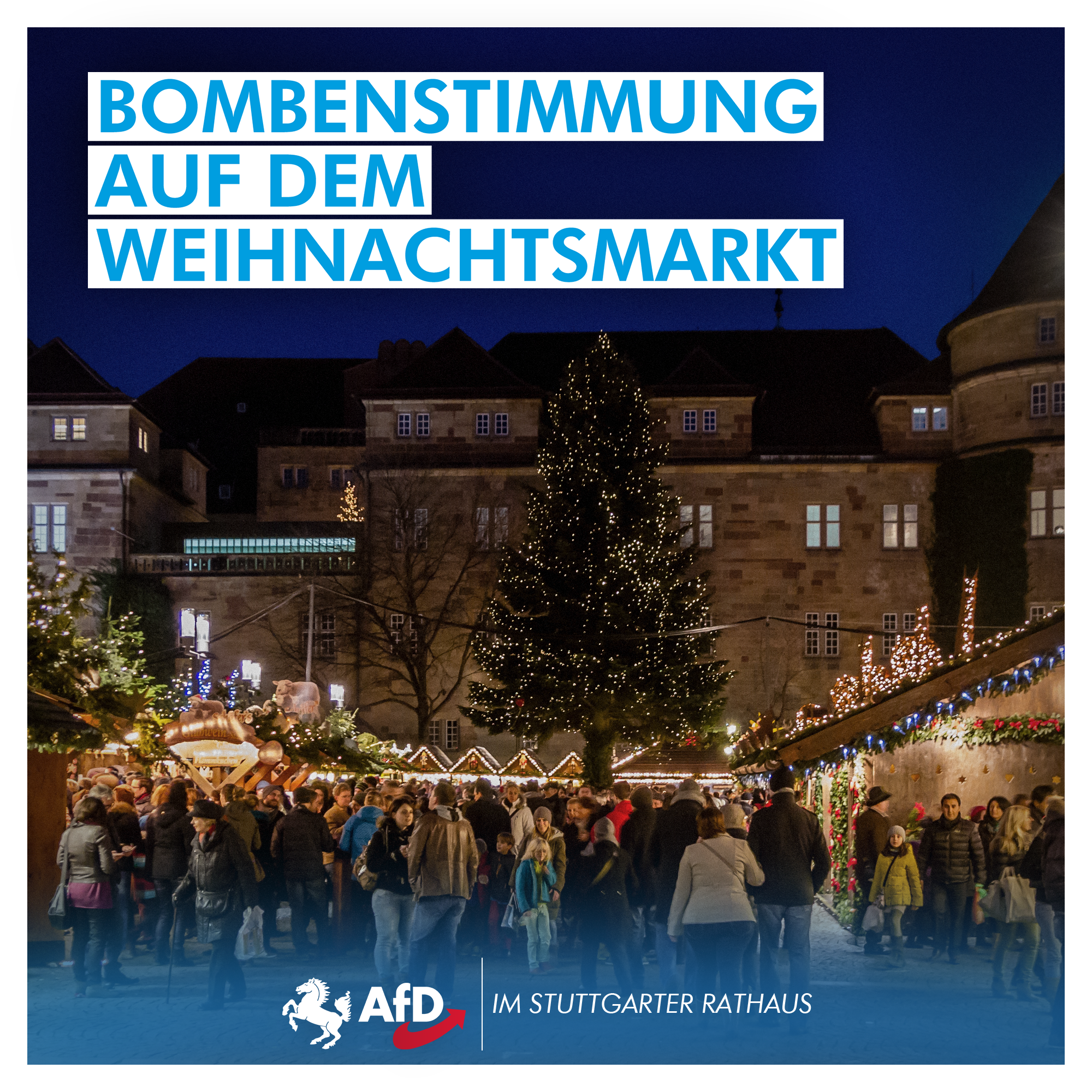 Bombenstimmung auf dem Weihnachtsmarkt